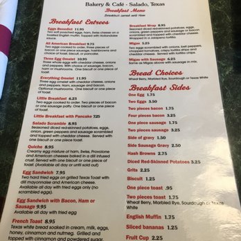 McCain's Bakery & Cafe - Meunu - Bakeries Near Me - Salado, Texas McCain's Bakery & Cafe - Meunu - Bakeries Near Me - Salado, Texas