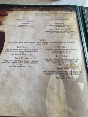 Menu photo 6 El Chicano Restaurant Willits, CA