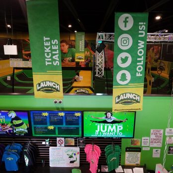 Launch Trampoline Park - View from above (seating area in upper level). Pretty decent view of your kid while they play. - Trampoline Parks Near Me - Howard Beach, New York