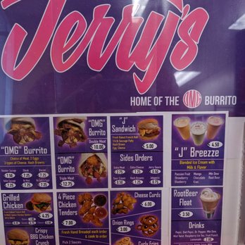 Jerry's - Menu - Burgers Near Me - Anchorage, Alaska