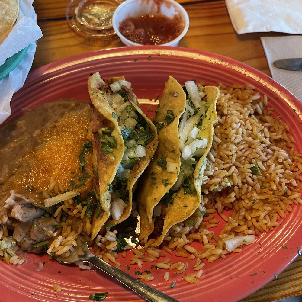 Taco City - Two taco combo (shredded chicken) with rice and beans - Tex-Mex Near Me - Cocoa Beach, Florida Taco City - Two taco combo (shredded chicken) with rice and beans - Tex-Mex Near Me - Cocoa Beach, Florida