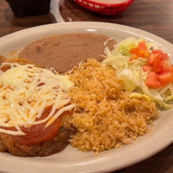 Fiesta Tex Mex Restaurant - Chilie rellano, rice and beans - Tex-Mex Near Me - Weslaco, Texas