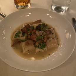 Gnudi with brown butter sauce