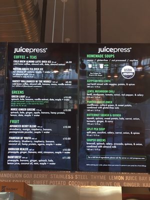 Menu photo 2 Juice Press Boston, MA