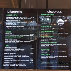 Juice Press - Menu