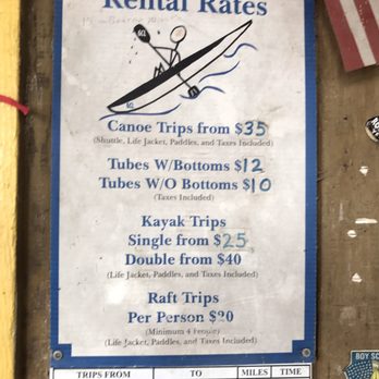 Guadalupe Canoe Livery - Customers might find helpful their current rates and the river map. - Rafting/Kayaking Near Me - Spring Branch, Texas