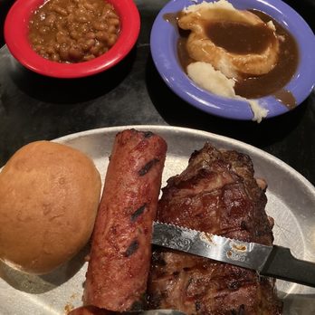 Hickory Park Restaurant Co. - The amazing sausage! Only ok ribs and mashed potatoes. Fantastic roll! Good baked beans:) - American Near Me - Ames, Iowa Hickory Park Restaurant Co. - The amazing sausage! Only ok ribs and mashed potatoes. Fantastic roll! Good baked beans:) - American Near Me - Ames, Iowa