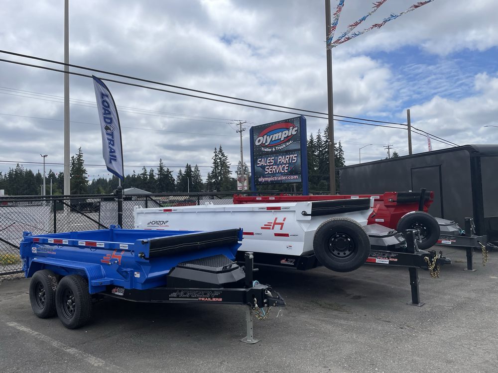 Olympic trailer and truck