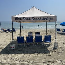 Mac Bros Beach Setups - Our beach set up.