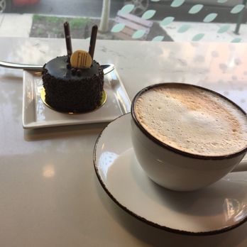 Cafe Fili - Capuccino and decadent cake - Mediterranean Near Me - Baltimore, Maryland