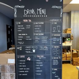 Drink menu Drink menu