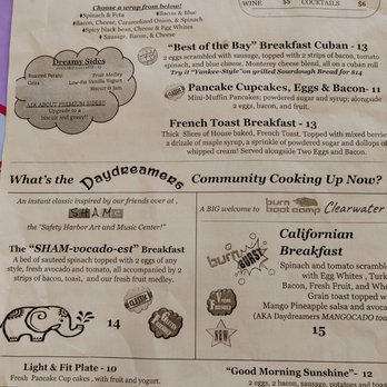 Daydreamers - Menu - Breakfast & Brunch Near Me - Safety Harbor, Florida Daydreamers - Menu - Breakfast & Brunch Near Me - Safety Harbor, Florida