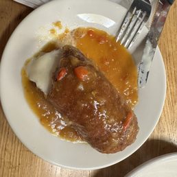 Not the best representation of a Chicken breast stuffed with ham and cheese in white wine but boy, was it delicious! Not the best representation of a Chicken breast stuffed with ham and cheese in white wine but boy, was it delicious!