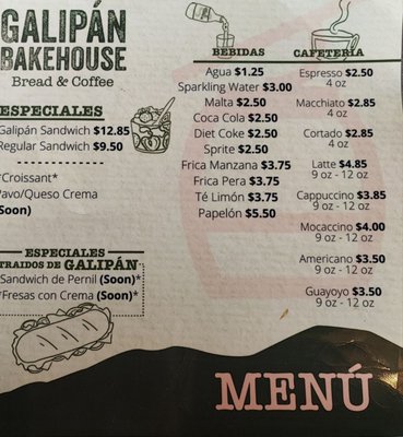 Menu photo 7 Galipán Bakehouse Miami, FL