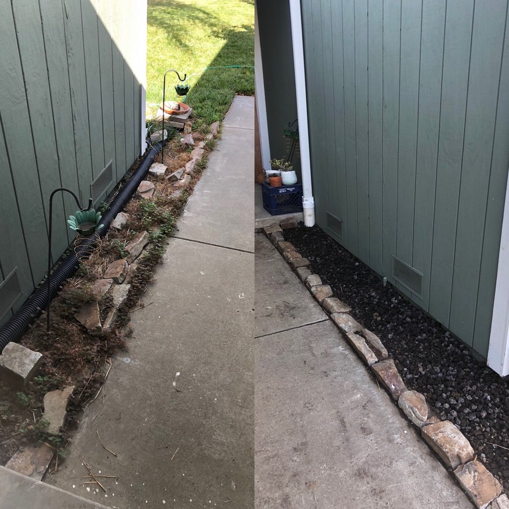 Np Hauling & More - Cleared away weeds and stones and laid out lava rock - Junk Removal & Hauling Near Me Np Hauling & More - Cleared away weeds and stones and laid out lava rock - Junk Removal & Hauling Near Me