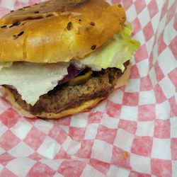 Uncle Lar’s Outpost - Angus burger with bacon and pepper jack