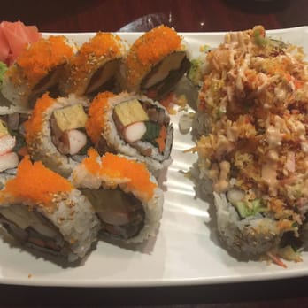 Tanaka Sushi - Futomaki (with rice on outside and masago added) and the shrimp tempura roll.... Delicious!!! - Korean Near Me - Lisle, Illinois Tanaka Sushi - Futomaki (with rice on outside and masago added) and the shrimp tempura roll.... Delicious!!! - Korean Near Me - Lisle, Illinois