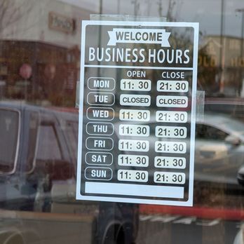19 Gold - Hours of operation. They are closed on Mondays - Taiwanese Near Me - Bothell, Washington