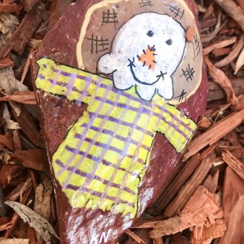 Pecan Park - "Kindness Rocks" Take one leave one rock garden, love this scarecrow one! - Parks Near Me - Orangevale, California