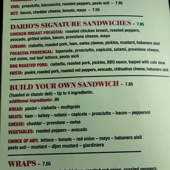 Dario's - Menu pg 1 - Salad Near Me - Palatine, Illinois