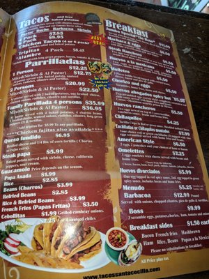 Menu photo 1 Santa Cecilia Restaurant El Paso, TX Menu photo 1 Santa Cecilia Restaurant El Paso, TX