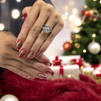 Alora Nail Bar - Christmas nails. - Nail Salons Near Me - Avon, Ohio