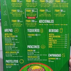 Frank Cachapas - Menu