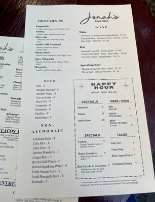 Menu photo 6 Jonah's Kitchen + Bar Santa Monica, CA Menu photo 6 Jonah's Kitchen + Bar Santa Monica, CA