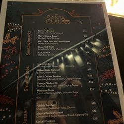 Disney's The Santa Clauses Winter Wonderland - Lounge Menu