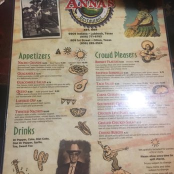 Anna's Mexican Restaurant - Mexican Near Me - Lubbock, Texas
