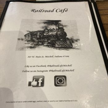 Railroad Cafe - Menu - Cafes Near Me - Mitchell, Indiana