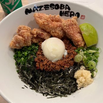Mazesoba Hero - The one with fried chicken - Ramen Near Me - Walnut, California Mazesoba Hero - The one with fried chicken - Ramen Near Me - Walnut, California