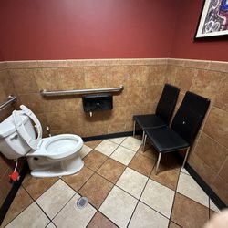 Athena's Cafe - Lots of seating in men's room