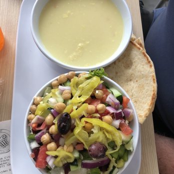 Greek City Cafe - Pick 2- Bowl of Avgolemono Soup & Greek salad - Greek Near Me - Clearwater, Florida