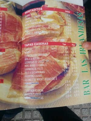 Menu photo 1 Las Irlandesas Seville, SE