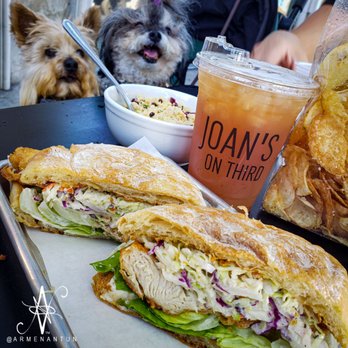 Joan's on Third - Fried chicken sandwich, couscous, house chips, and Dominic and Lourdes. Sandwich and chips were delicious. The couscous was flat. - Breakfast & Brunch Near Me - Los Angeles, California Joan's on Third - Fried chicken sandwich, couscous, house chips, and Dominic and Lourdes. Sandwich and chips were delicious. The couscous was flat. - Breakfast & Brunch Near Me - Los Angeles, California