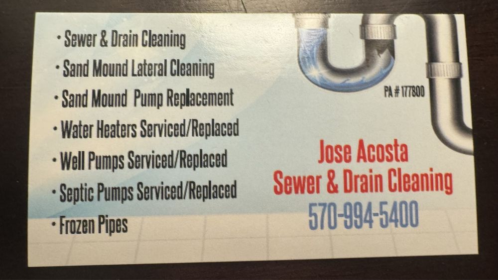 Slide of Jose Acosta Sewer and Drain Cleaning