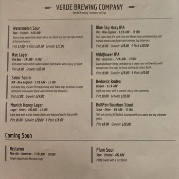 Verde Brewing Company - Menu - Breweries Near Me - Camp Verde, Arizona Verde Brewing Company - Menu - Breweries Near Me - Camp Verde, Arizona