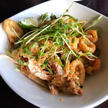 Tryst - Crispy Calamari with a touch of Asian chili. - New American Near Me - Arlington, Massachusetts