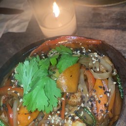 Shrimp drunken noodles