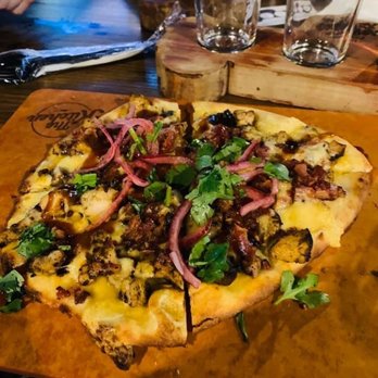 The Kitchen at Country Boy Brewing - BBQ chicken flatbread. - Sandwiches Near Me - Georgetown, Kentucky The Kitchen at Country Boy Brewing - BBQ chicken flatbread. - Sandwiches Near Me - Georgetown, Kentucky