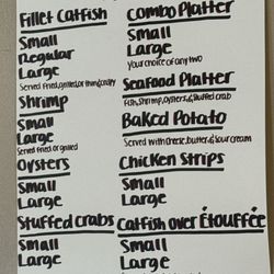 Carl’s Seafood And Catfish - Menu