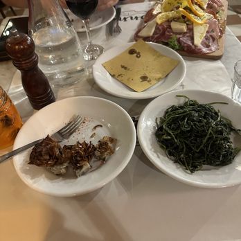Tonnarello - Carciofo (fried artichoke) and Chicory (vegetable) - Desserts Near Me - Rome, RM Tonnarello - Carciofo (fried artichoke) and Chicory (vegetable) - Desserts Near Me - Rome, RM