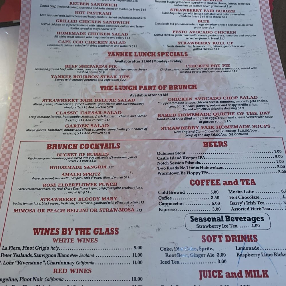 Strawberry Fair Restaurant - Menu - Breakfast & Brunch Near Me - Norwell, Massachusetts