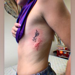 Odyssey Tattoo - Fine line koi fish