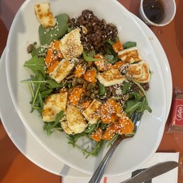 My grilled halloumi sweet potato salad was amazing.