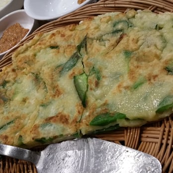 Hahm Ji Bach - Pepper and scallion pancake - Korean Near Me - Flushing, New York Hahm Ji Bach - Pepper and scallion pancake - Korean Near Me - Flushing, New York