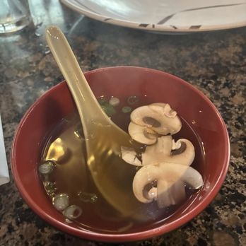 Tokyo Garden - Soup that comes with teppenyaki. - Sushi Bars Near Me - Visalia, California Tokyo Garden - Soup that comes with teppenyaki. - Sushi Bars Near Me - Visalia, California