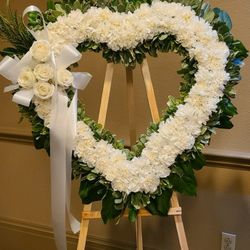 Creation By Letty - Heart arrangement for funeral