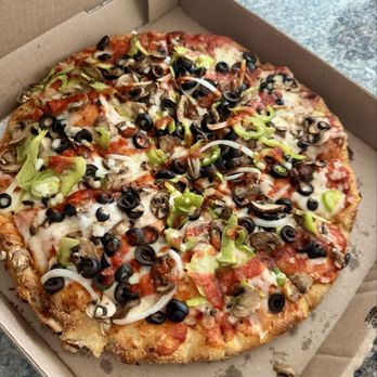 BJ's Restaurant & Brewhouse - Deep Dish Veggie Vegetarian Pizza - Large - Pizza Near Me - Modesto, California BJ's Restaurant & Brewhouse - Deep Dish Veggie Vegetarian Pizza - Large - Pizza Near Me - Modesto, California